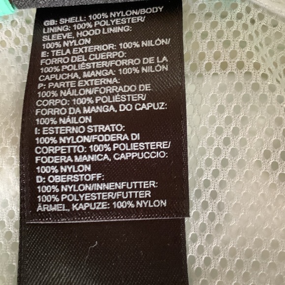 Northface windbreaker, mint green, girls 10-12. - Picture 3 of 14